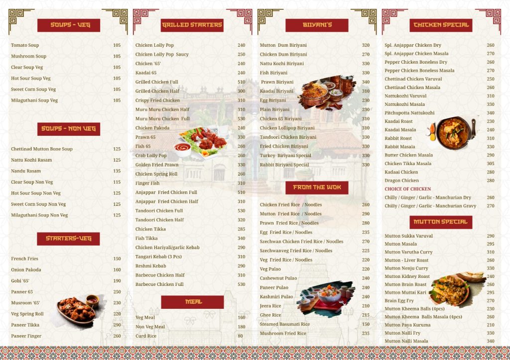 Anjappar Menu 1 full image